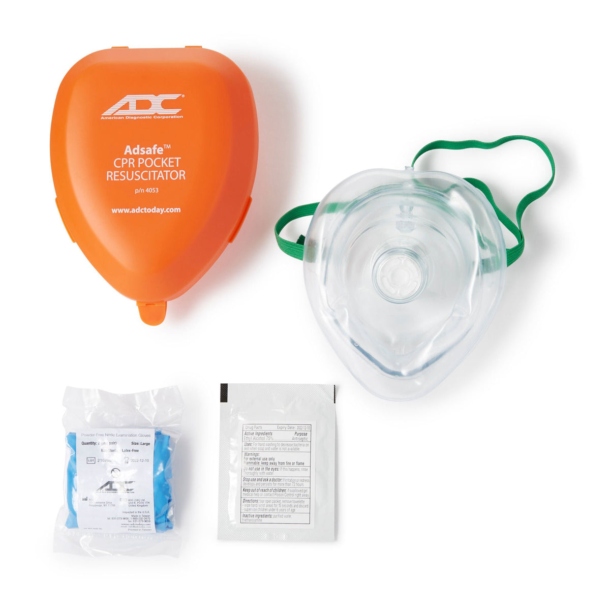 MASK, CPR RESUSCITATOR POCKET W/CASE