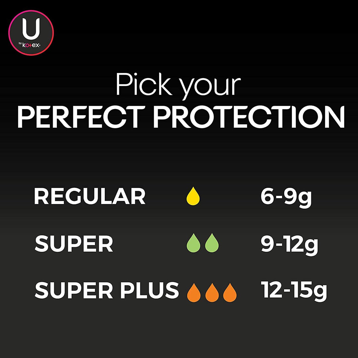 TAMPON, U BY KOTEX CLICK SUPERPREM REG ABSRB (16/PK 8PK/CS)