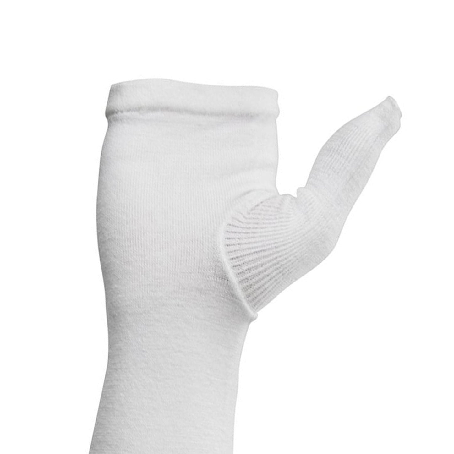 ARM SLEEVE, W/THUMB WHITE 18"X3" (12PR/CS)