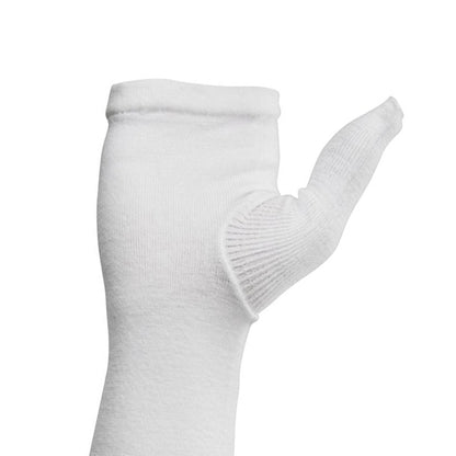 ARM SLEEVE, W/THUMB WHITE 18"X3" (12PR/CS)