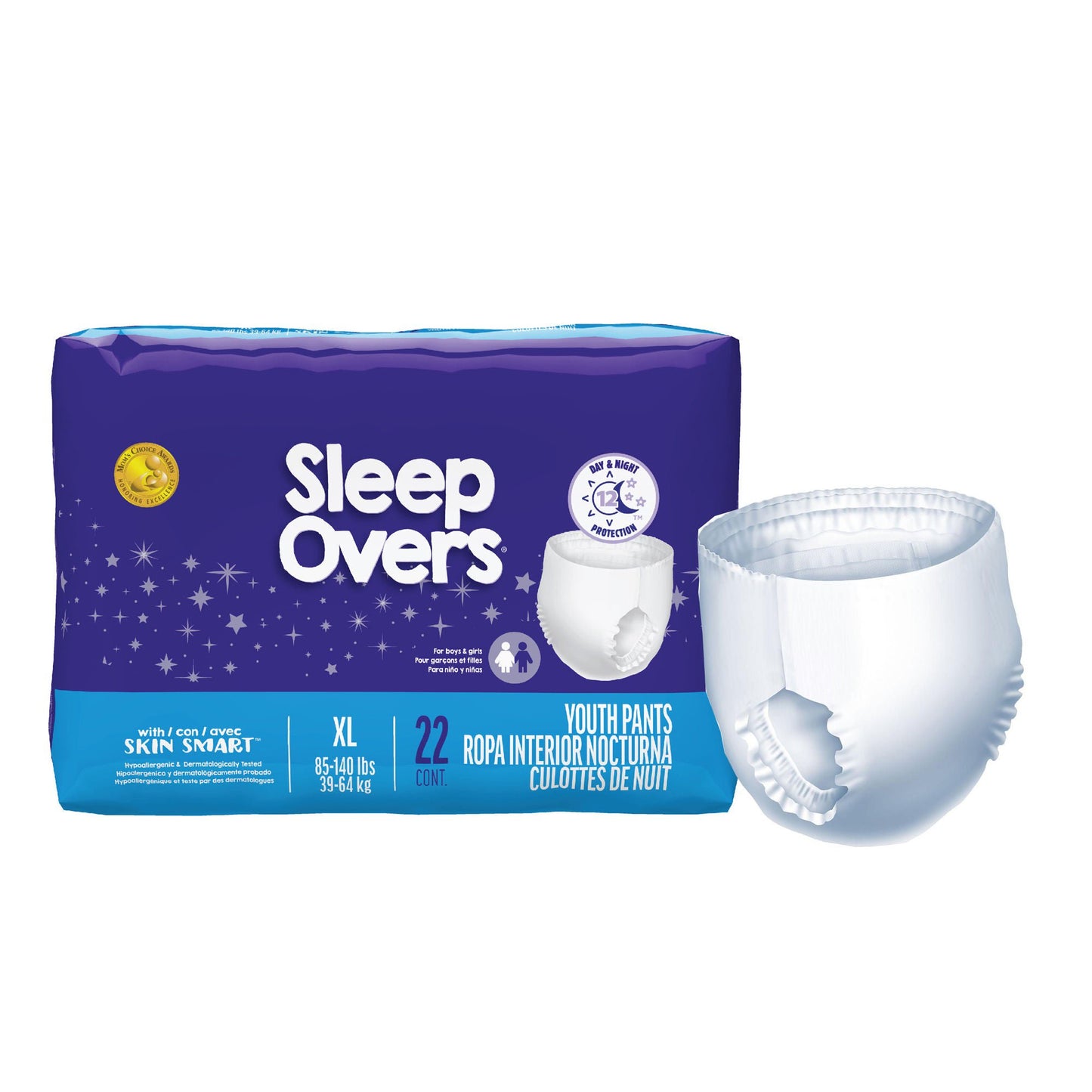 UNDERWEAR, PROT PULLON SLEEPOVERS YTH XLG (22/BG 4BG/CS)