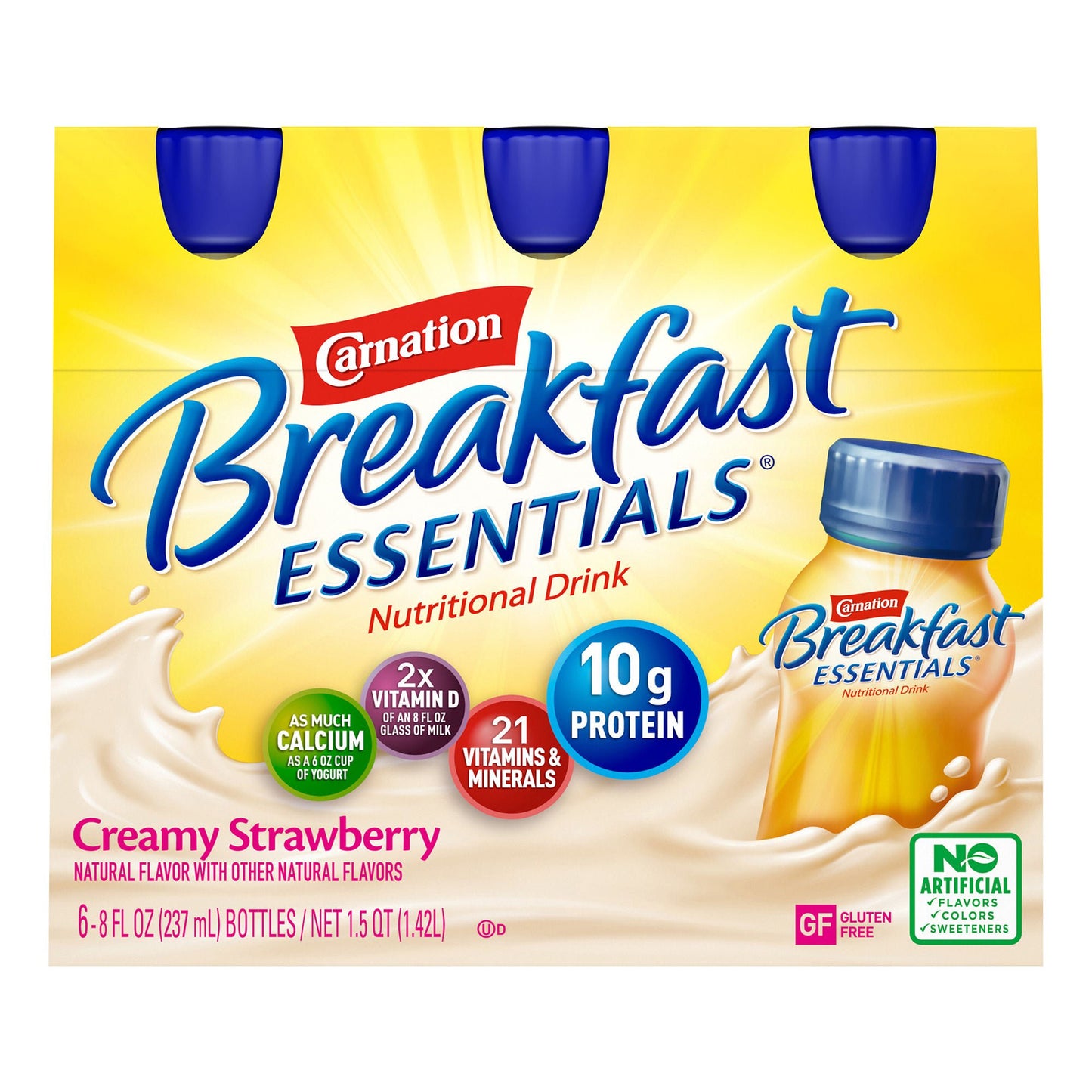 CARNATION, RTD BREAKFAST ESSENTIALS ORIG STRWBRY 8OZ (24/CS)