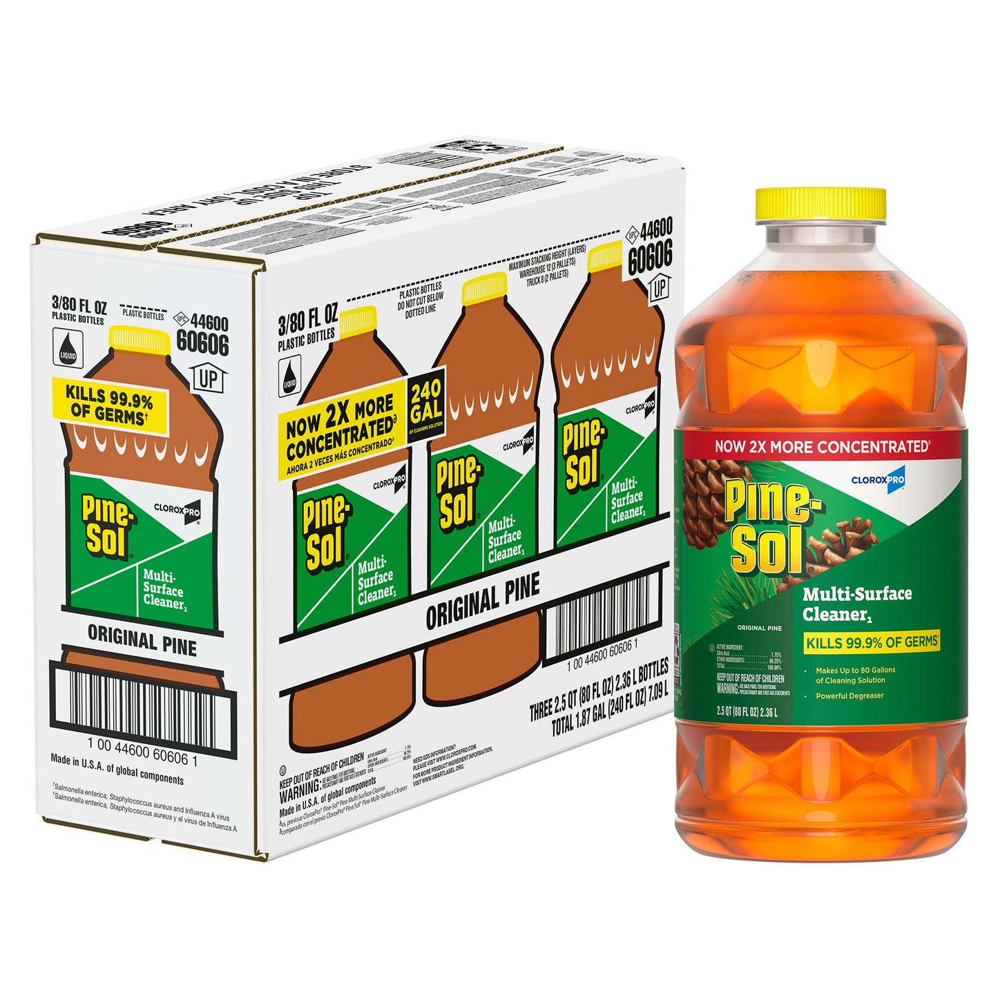 CLEANER, CONCENTRATED PINE-SOLPINE SCENT 80OZ (3/CS)