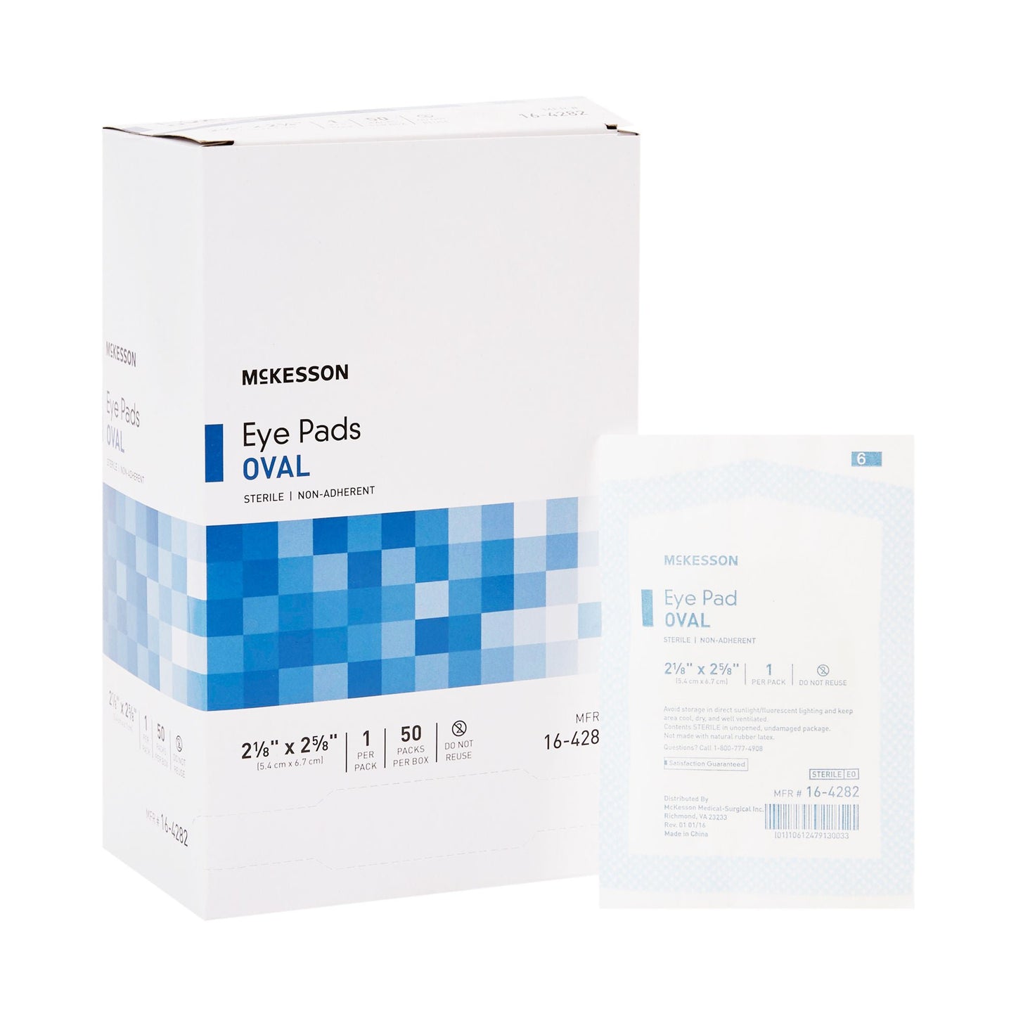 PAD, EYE OVAL STR 2 1/8"X2 5/ 8" (1/PK 50PK/BX 12B