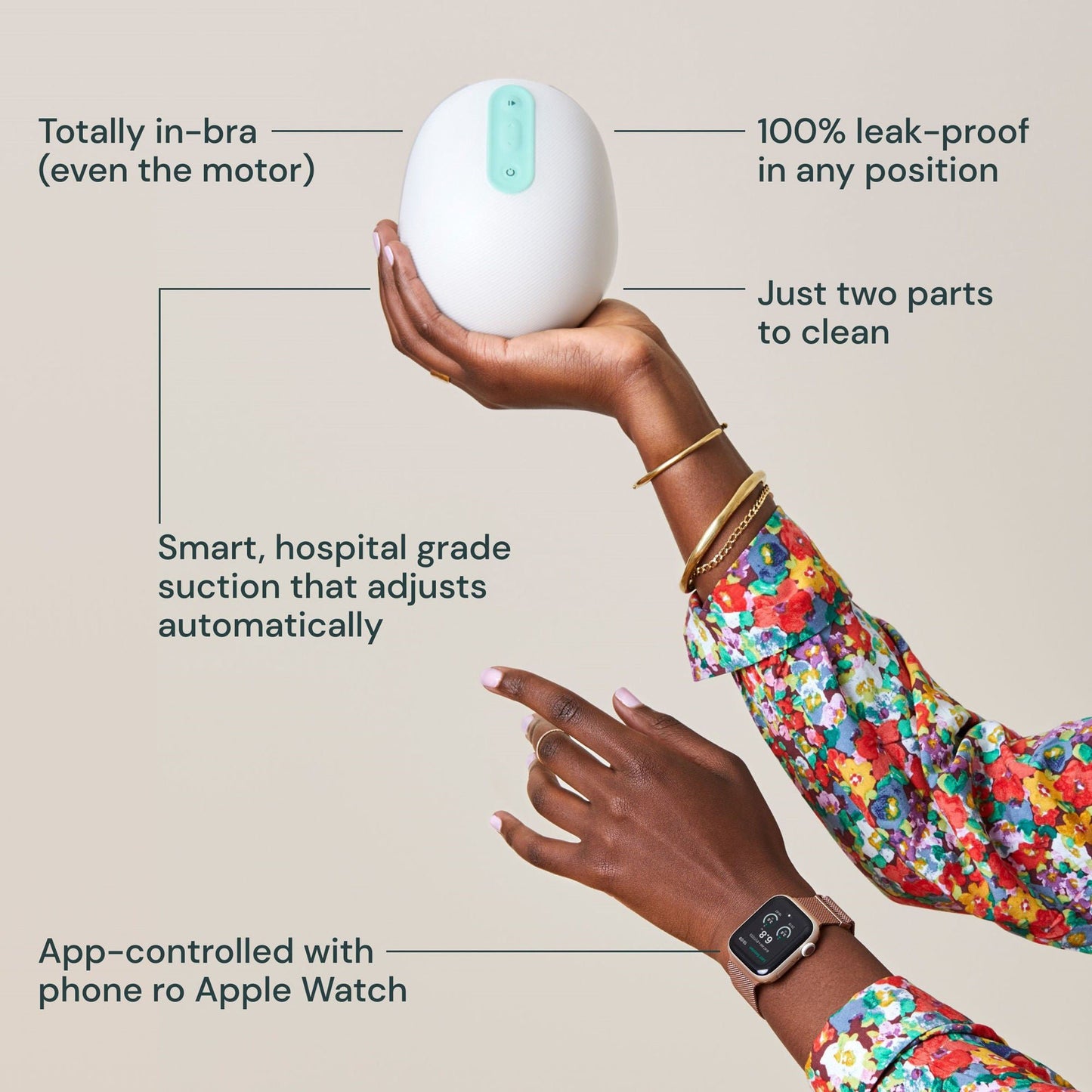 PUMP, BREAST 3.0 LEAK-PROOF WEARABLE DBL ELEC 24MM (1/CS)