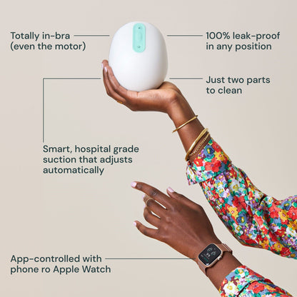 PUMP, BREAST 3.0 LEAK-PROOF WEARABLE DBL ELEC 24MM (1/CS)