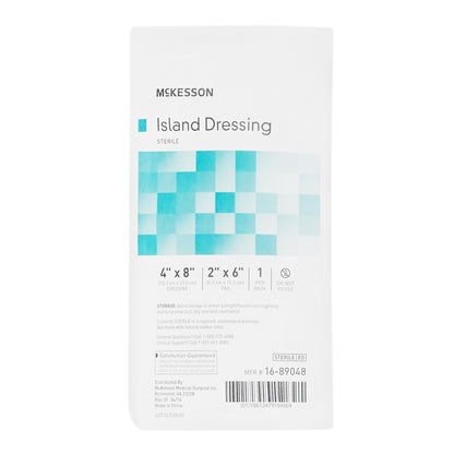 DRESSING, ISLAND BORDER-GAUZE STR LF 4X8" (25/BX 4BX/CS)