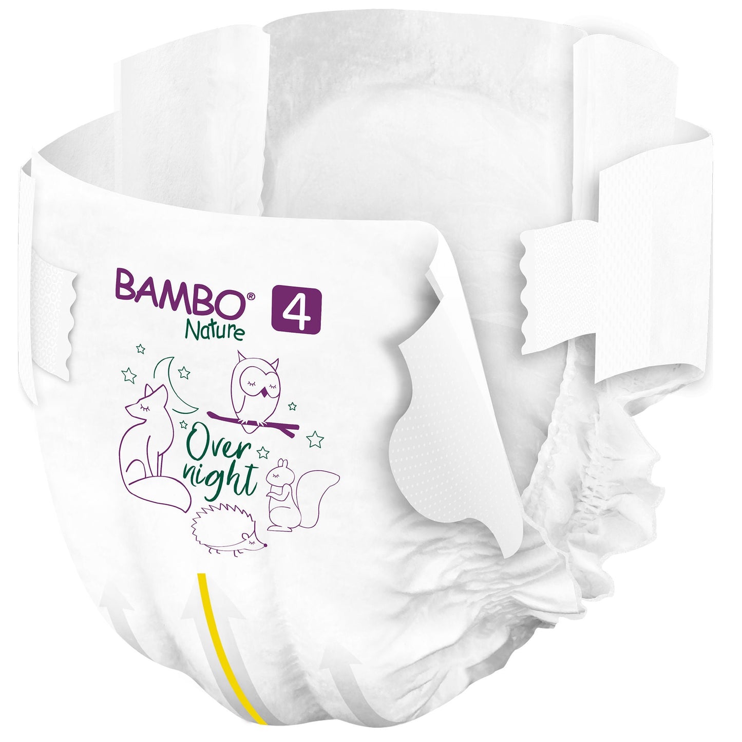 DIAPER, OVERNIGHT BAMBOO NATURE SZ4 (24/PK 4PK/CS)