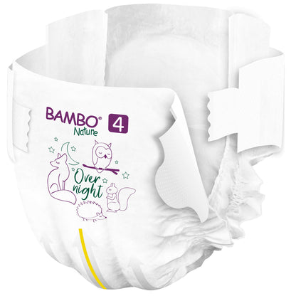 DIAPER, OVERNIGHT BAMBOO NATURE SZ4 (24/PK 4PK/CS)