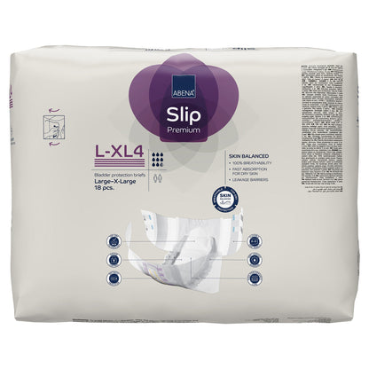 BRIEF, INCONT SLIP FLEX FIT PREM L4-XL4 LG/XLG (18/PK 4PK/CS