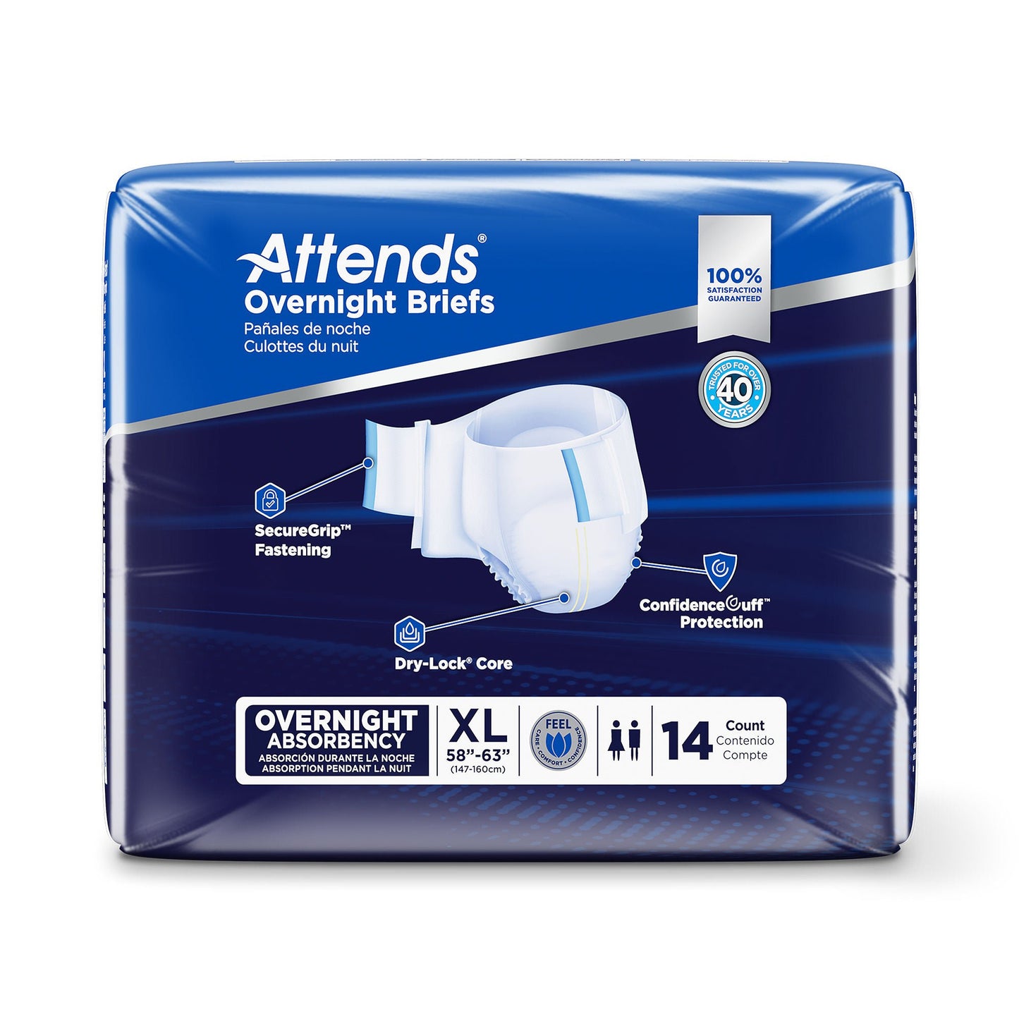 BRIEF, EXTENDED WEAR XLG (14/BG 4BG/CS)