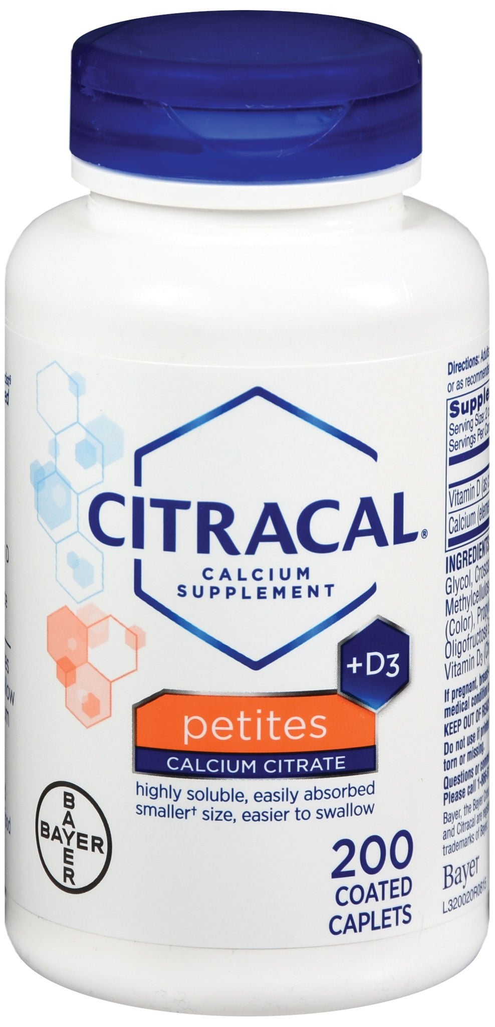 CITRACAL CALC + D3, TAB PETITE(200/BT)