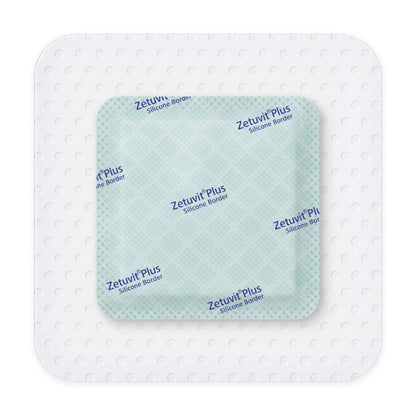 DRESSING, WND ZETUVIT + SAP BRDR SIL ADH 4"X4" (10/BX)