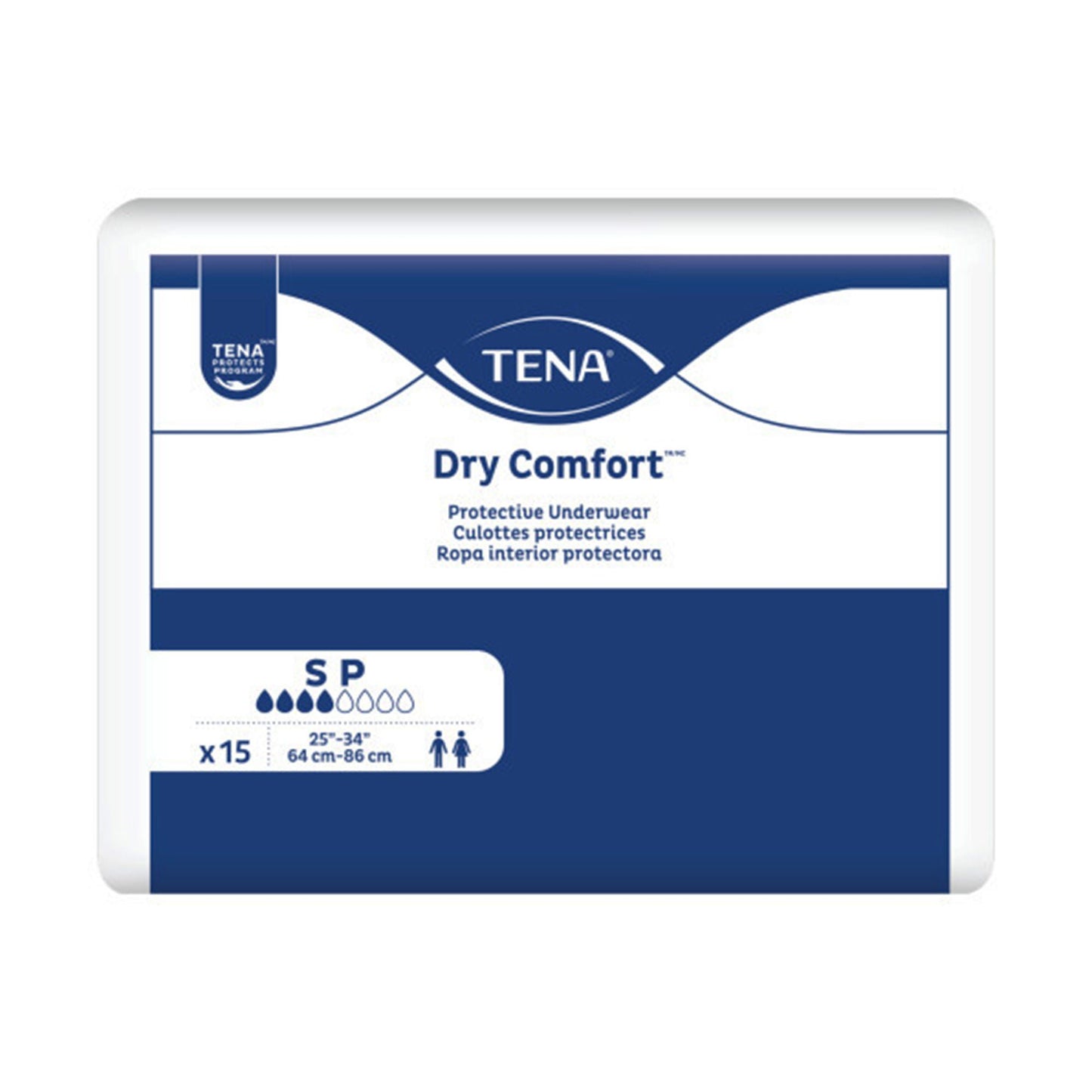 UNDERWEAR, TENA DRY COMFORT PROTECTIVE SM (15/BG 4BG/CS)