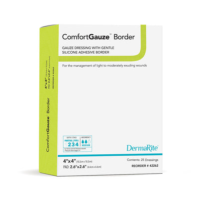 GAUZE, BORDERED COMFORTGAUZE 4X4" (25/BX)
