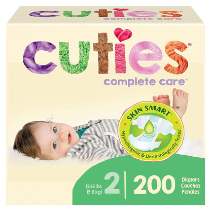 DIAPER, BABY CUTIES 12-18LBS SZ 2 (25/PK 8PK/CS)