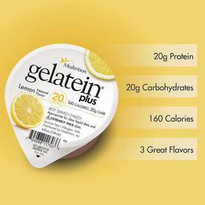 NUTRIENT, GELATIN PLUS LEMON 4OZ CUP (36/CS)