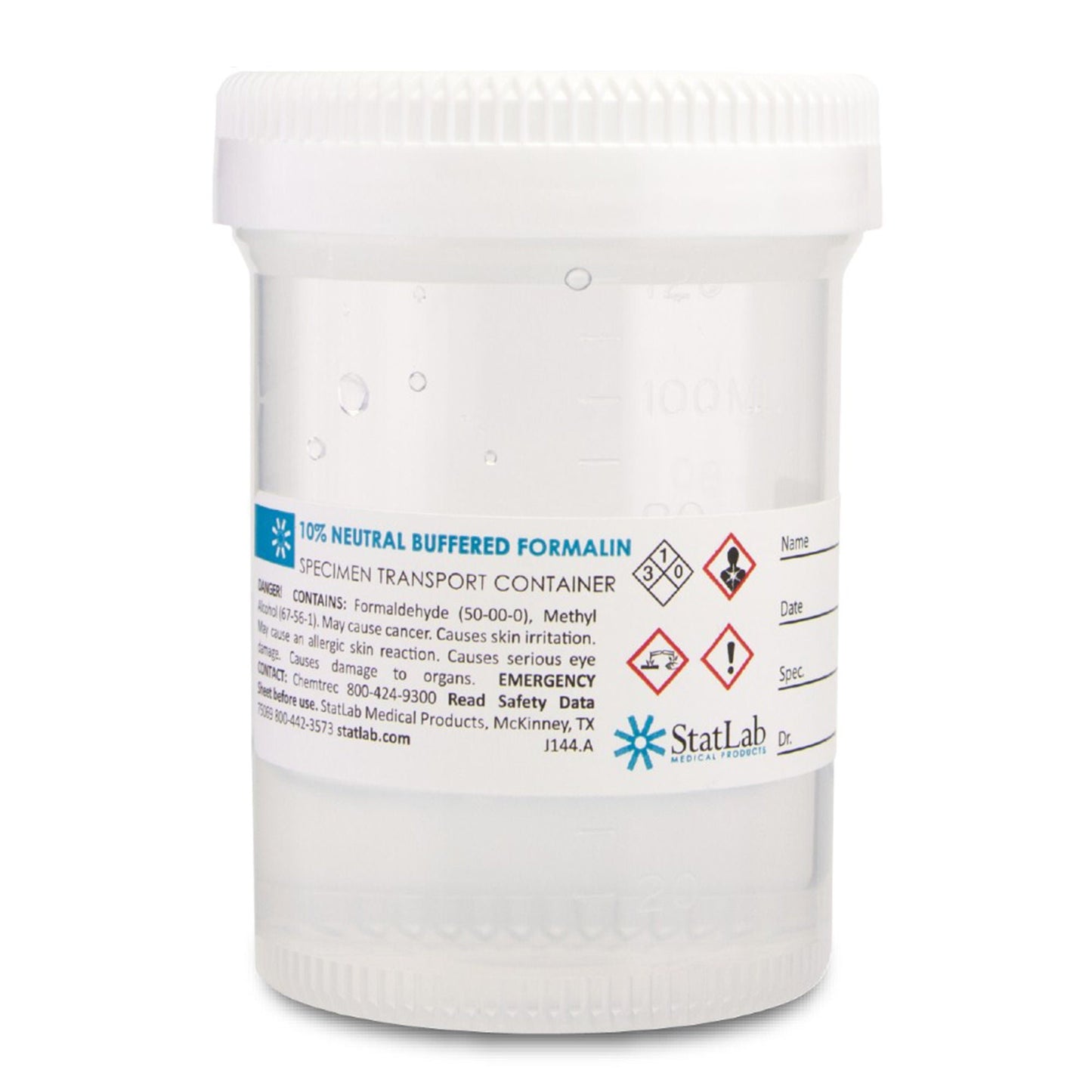 FORMALIN, NEUTRAL BUFFERED PREFILL 120ML (96/CS)