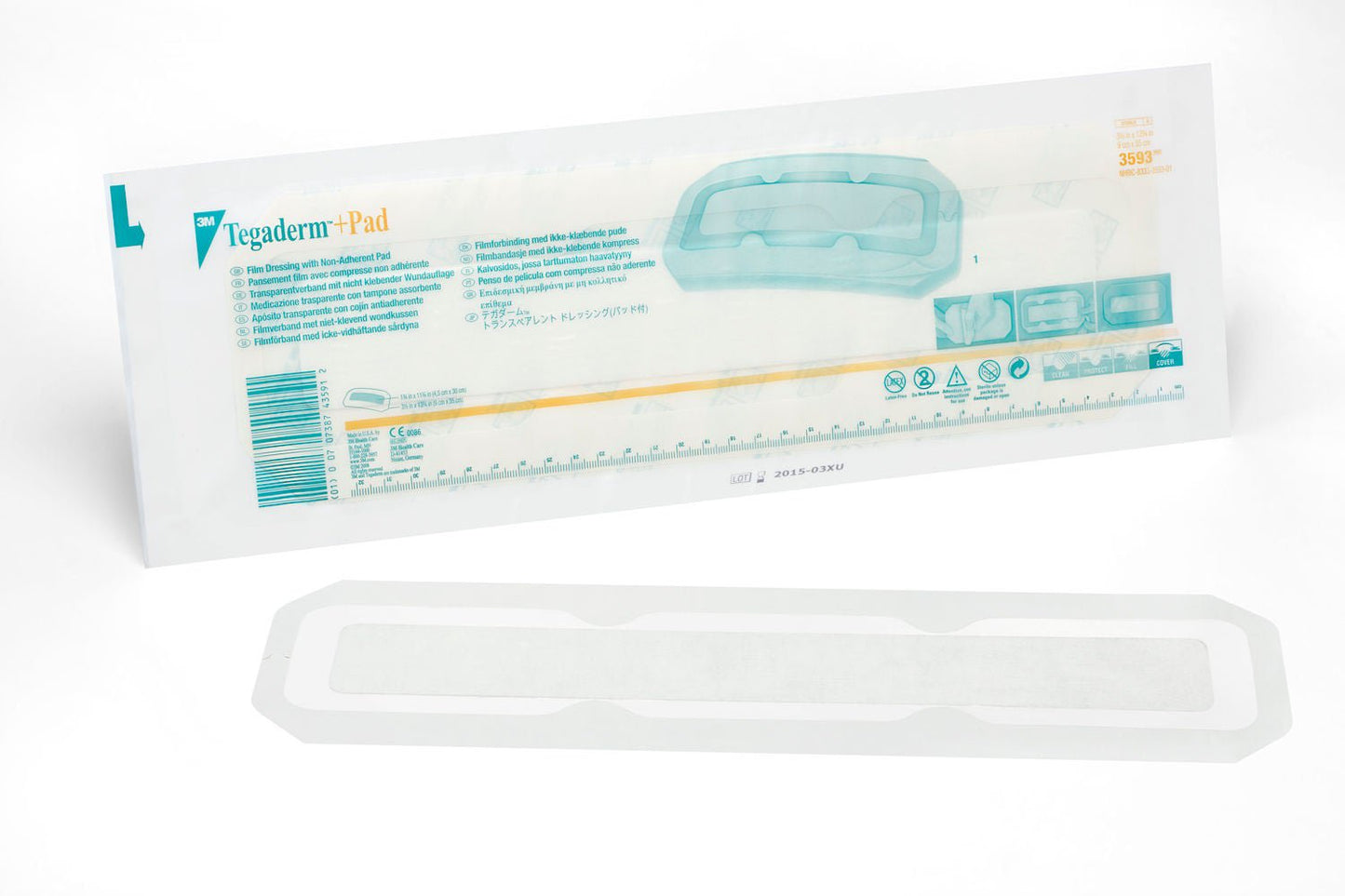 DRESSING, TEGADERM W/PAD 3 1/2"X13 3/4" (25/BX 4BX/CS)