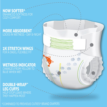 DIAPER, BABY CUTIES 27+LBS SZ5 (25/PK 8PK/CS)