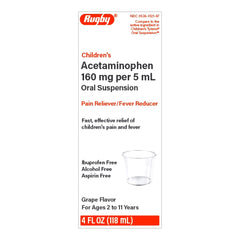 ACETAMINOPHEN, ORAL SUSPN CHLDGRAPE 160MG/5ML 4OZ
