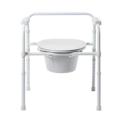 COMMODE, FLD STL FRAME GRY 350LBS (4/CS)