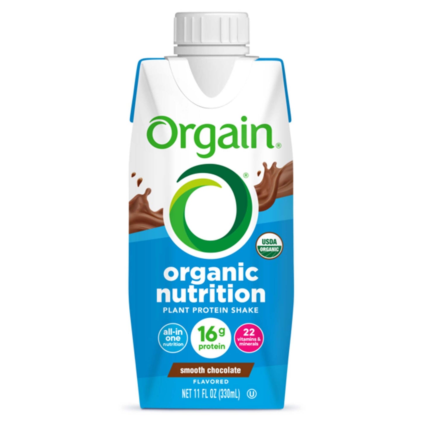SHAKE, VEGAN ORGANIC ORGAIN NUTRTN SMTH CHOC 330ML (12/CS)