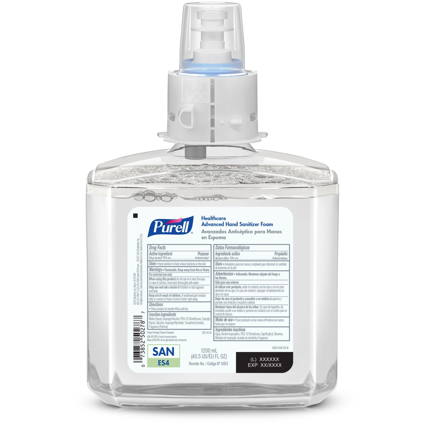 SANITIZER, HAND PURELL FOAM ES4 1200ML REFILL (2/CS)