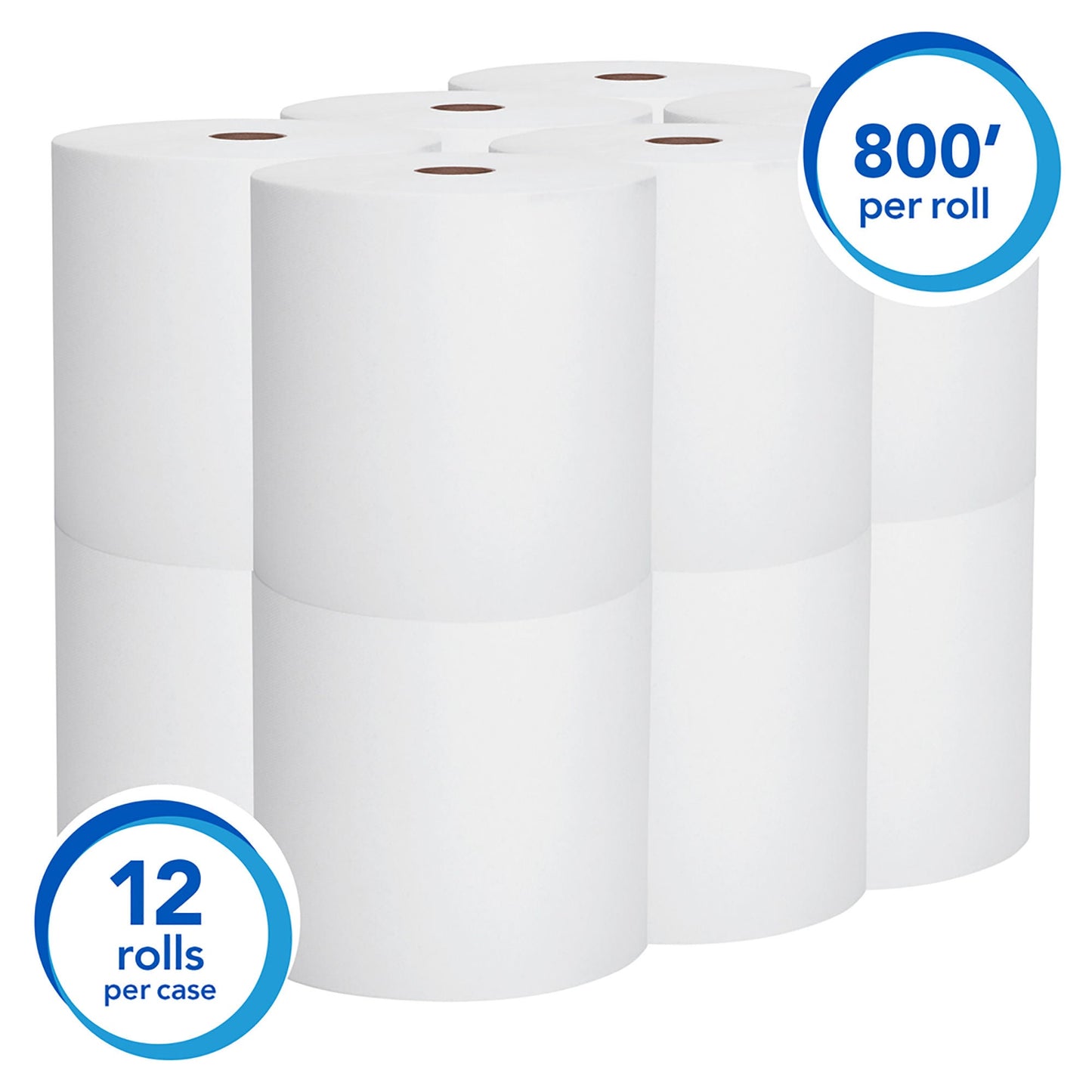 TOWEL, PAPER SCOTT 8" WHT (12RL/CS) KIMCON