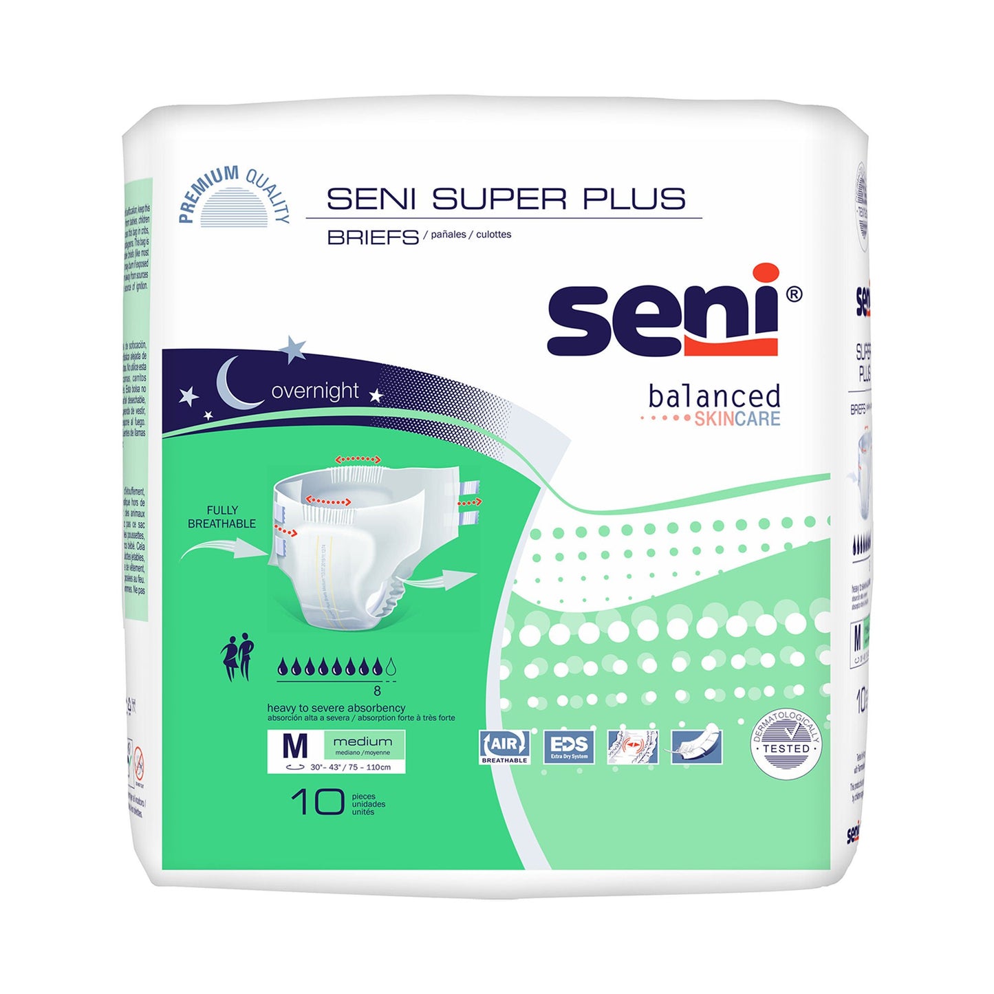 BRIEF, INCONT SENI SUPER PLUS MED 30"-43" (10/PK 4PK/CS)