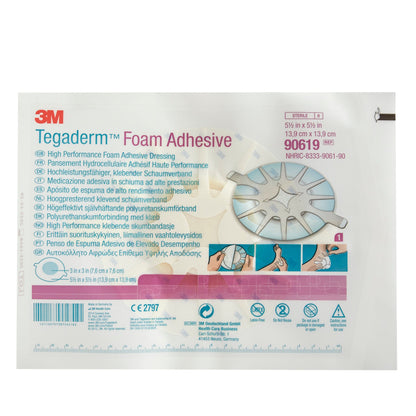 DRESSING, TEGADERM FM ADHSV HEEL 5.5X5.5" PAD 3X3" (5/BX 4BX