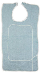 BIB, TERRY W/SNAP CLOSURE ADLTBLU 18"X36"