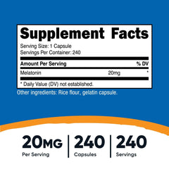VITAMIN, CAP MELATONIN 20MG (240/BT 12BT/CS)