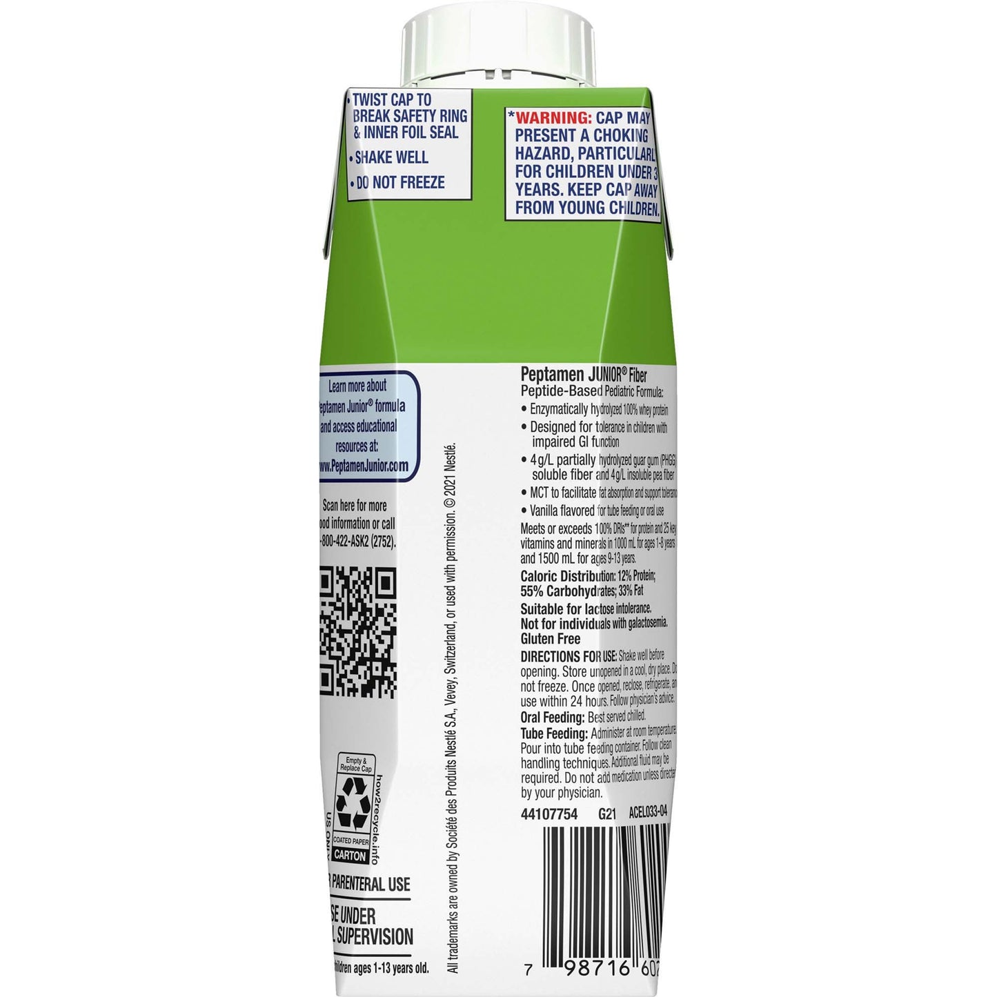PEPTAMEN JR, W/FIBER VAN 250ML(24/CS)