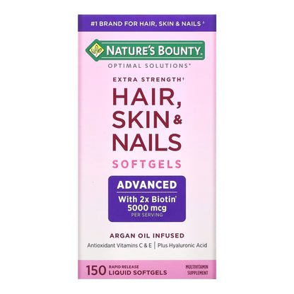 HAIR/SKIN/NAILS, CAP SGEL NATURES BOUNTY XS (150/BT)