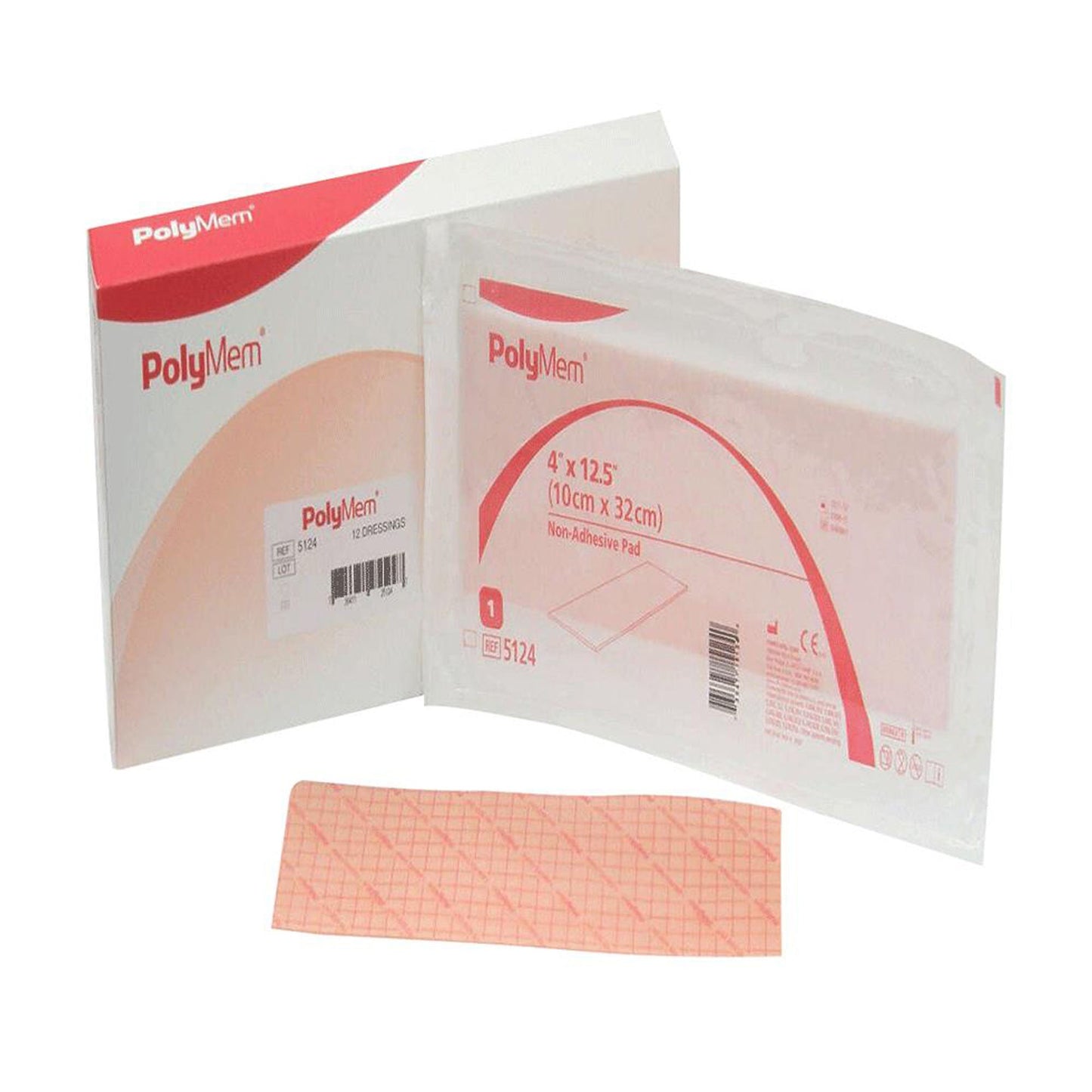 PolyMem® Nonadhesive without Border Foam Dressing, 4 x 12.5 Inch