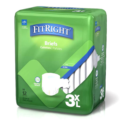 BRIEF, BARIATRIC FITRIGHT DISP3XLG 65-84" (12/BG 4BG/CS)