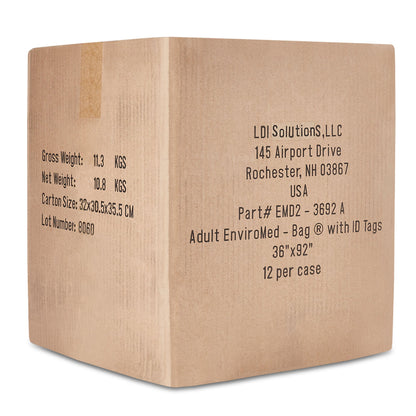 BAG, BODY WHT W/ID TAG ADLT (12/CS)