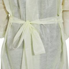 GOWN, ISO AAMI LVL2 NECK/WAISTTIE YLW XLG (10/BG 10BG/CS)