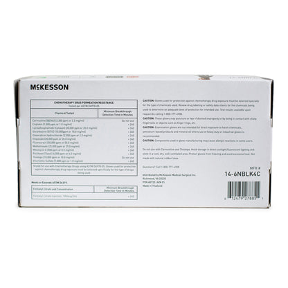 GLOVE, EXAM NTRL MED N/S CHEMO BLK (200/BX 10BX/CS)