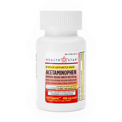 ACETAMINOPHEN TAB 650MG ARTHRITIS 100/BT=EA 12BT/CS