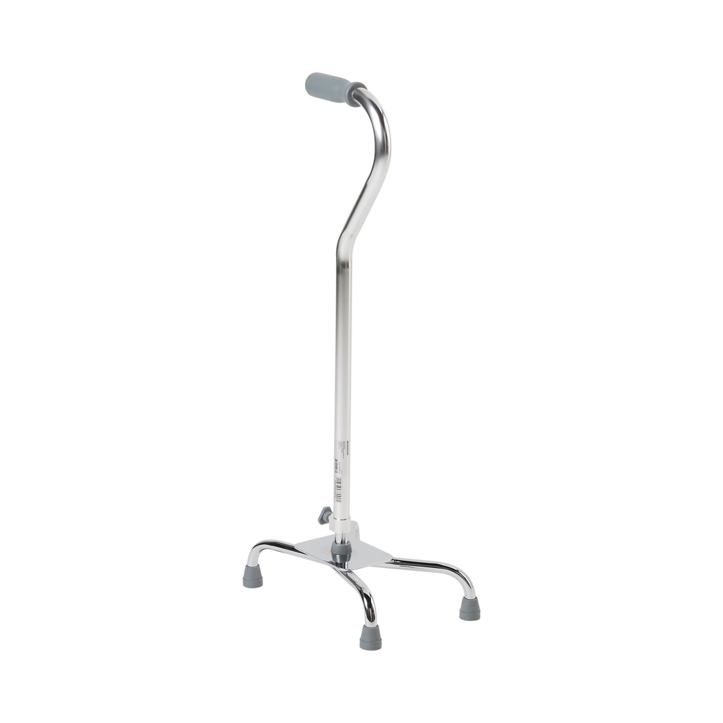 CANE, QUAD/LG BASE ALUM CHROME(4/CS)