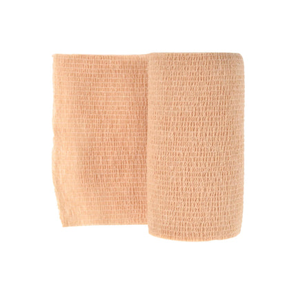 BANDAGE, COHESIVE SELF-ADHERENT N/STR LF TAN 4"X5YD (18/BX)
