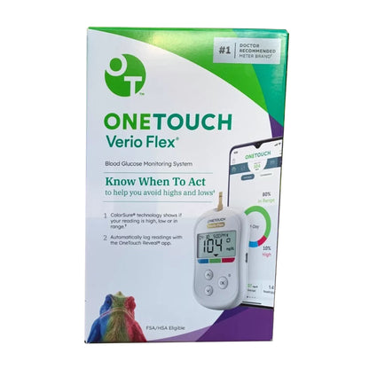 METER, BLOOD GLUCOSE ONETOUCH VERIO FLEX (4/CS)