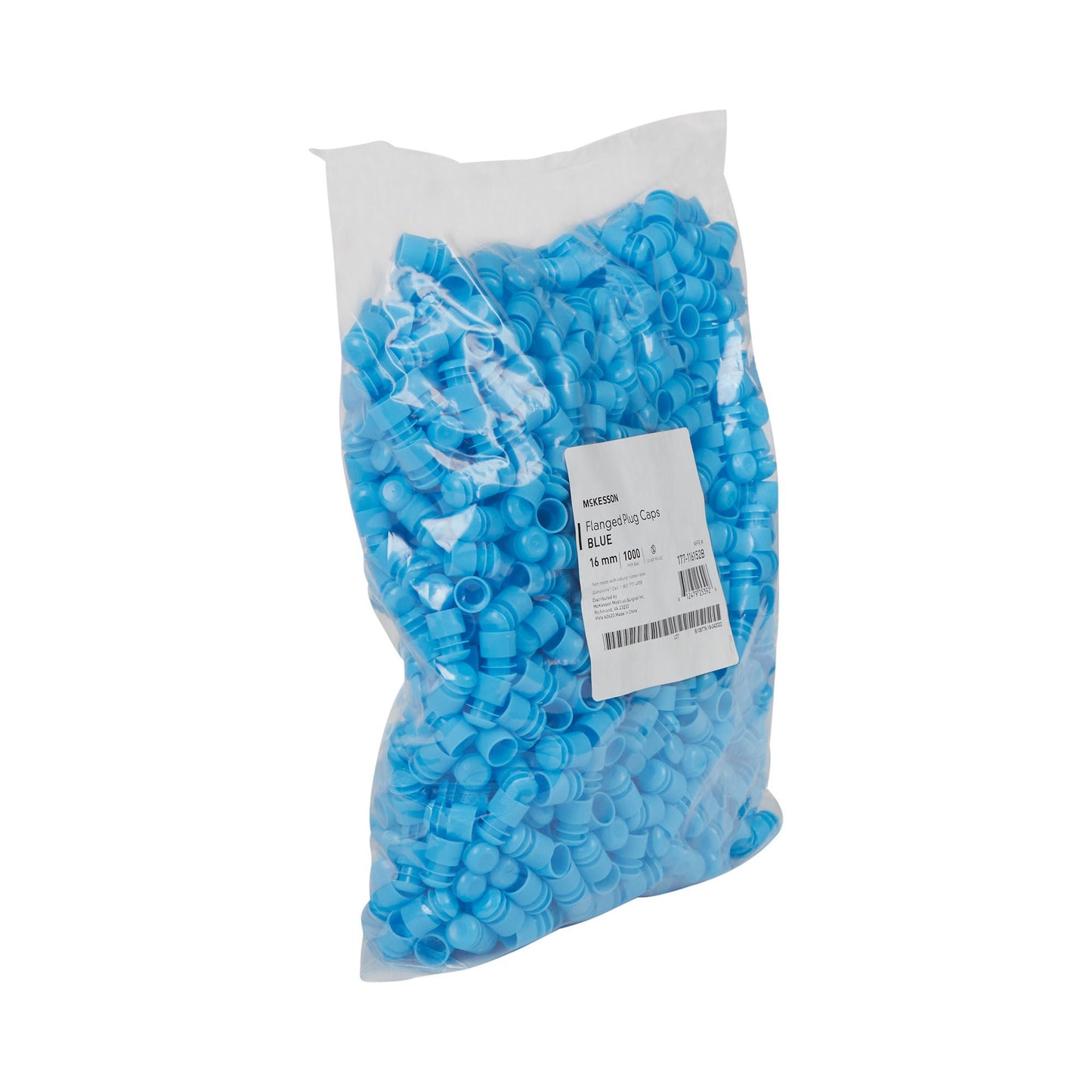 CAP, VAC TUBE BLU 16MM (1000/BG 10BG/CS)