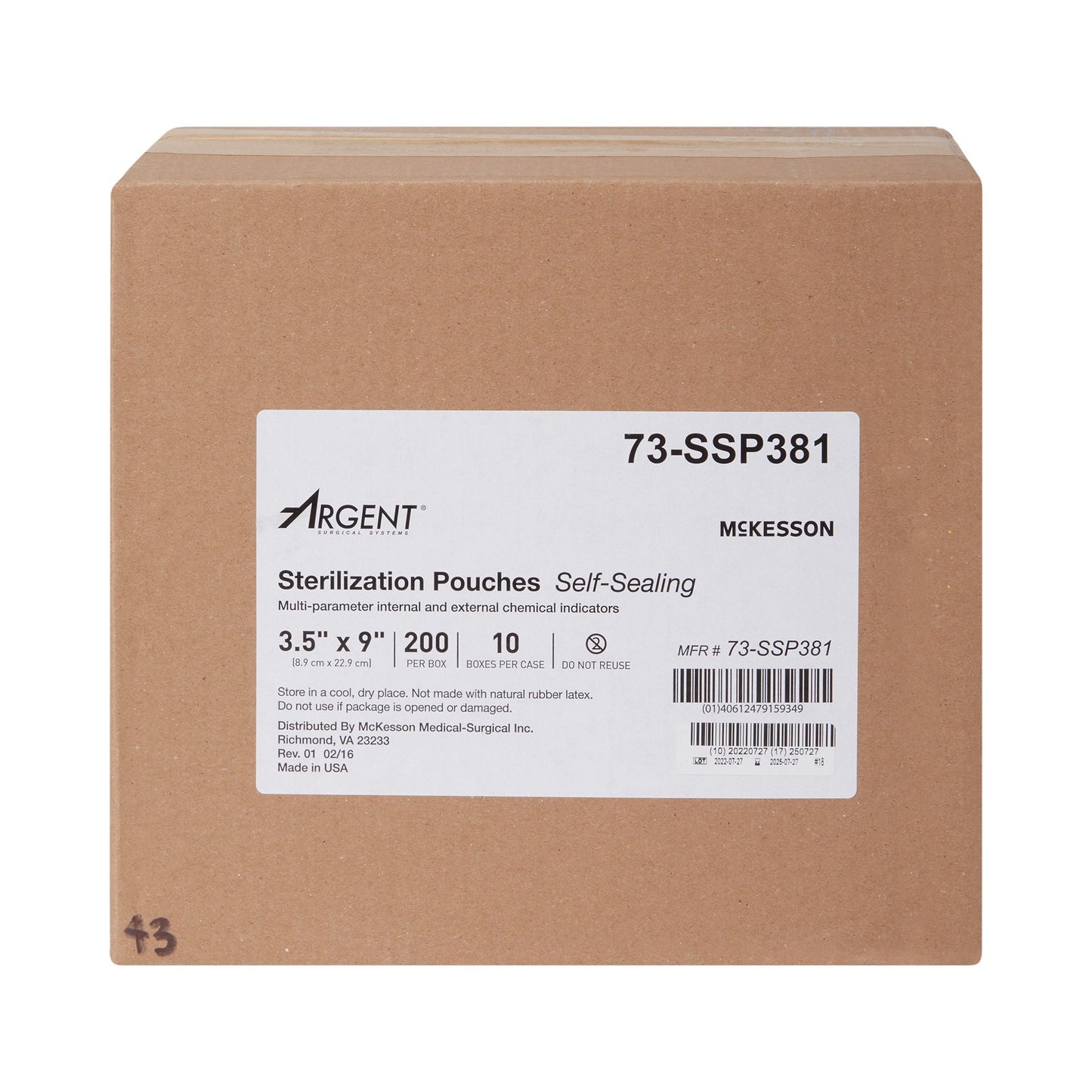POUCH, SELF SEAL 3.5"X9" (200/BX 10BX/CS)