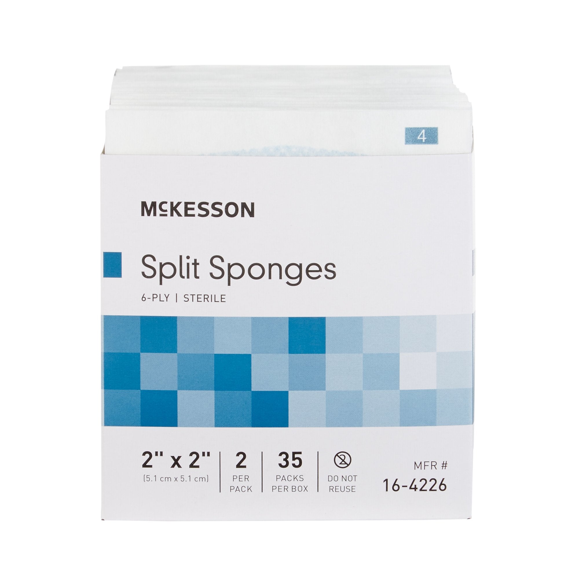 McKesson IV/Drain Split Dressing, 2 x 2 Inch