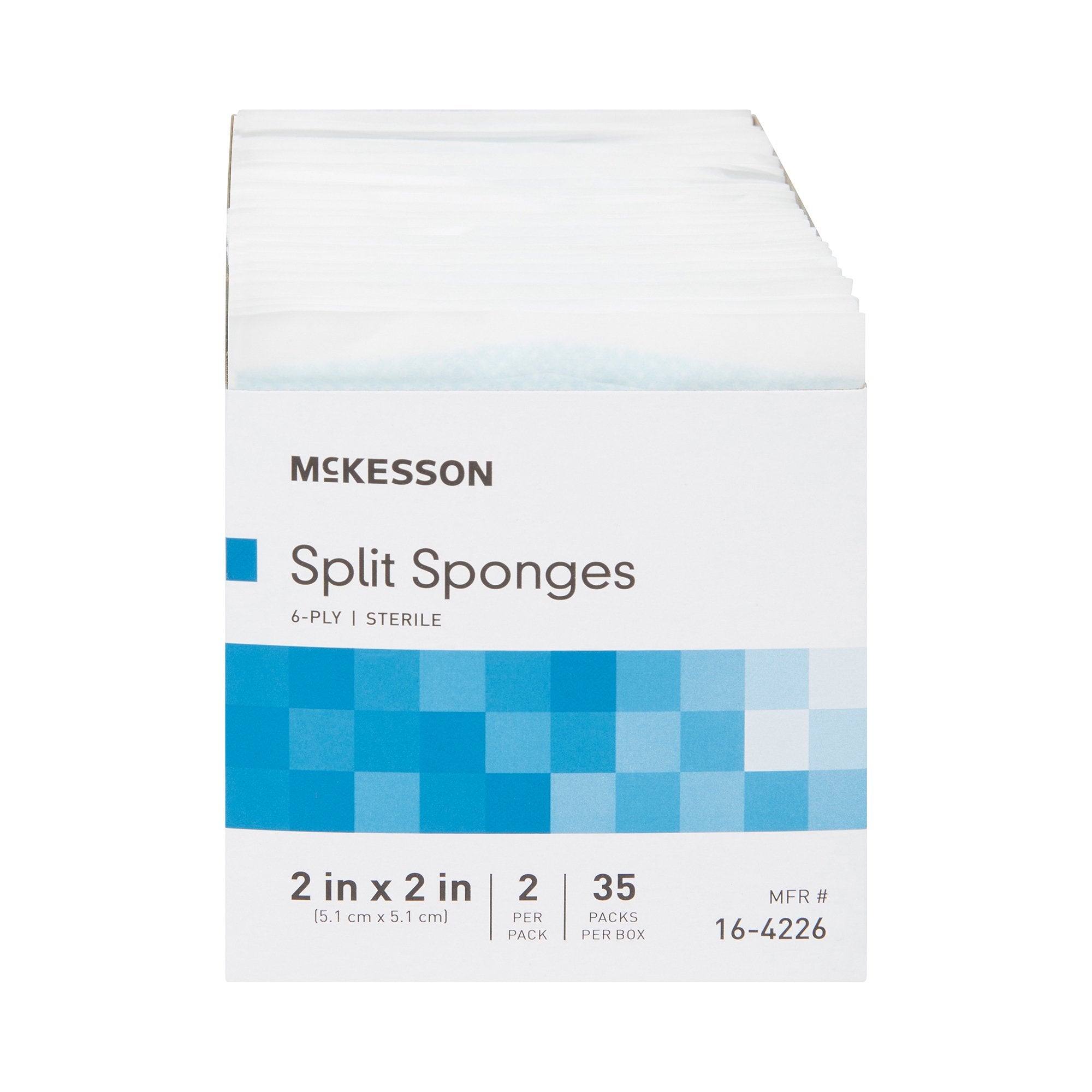 McKesson IV/Drain Split Dressing, 2 x 2 Inch