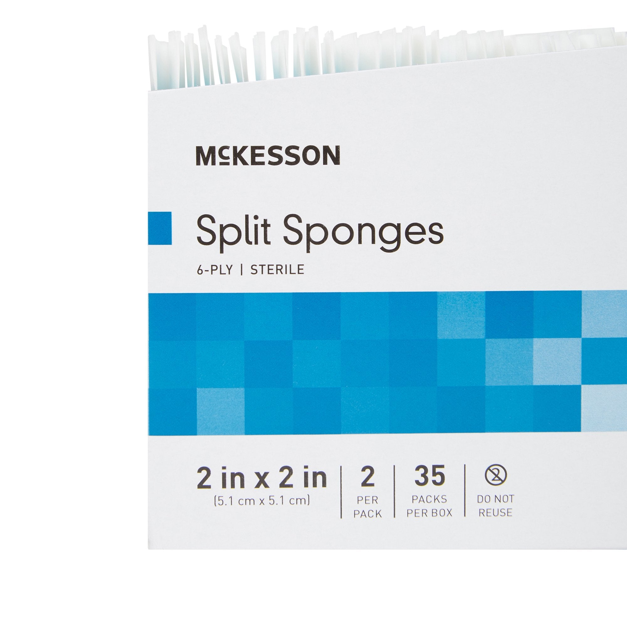 McKesson IV/Drain Split Dressing, 2 x 2 Inch