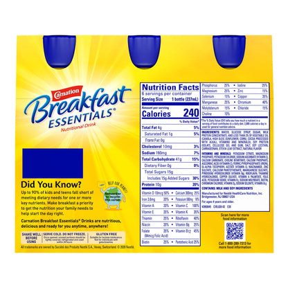 CARNATION, RTD BREAKFAST ESSENTIALS ORIG CHOC 8OZ (24/CS)